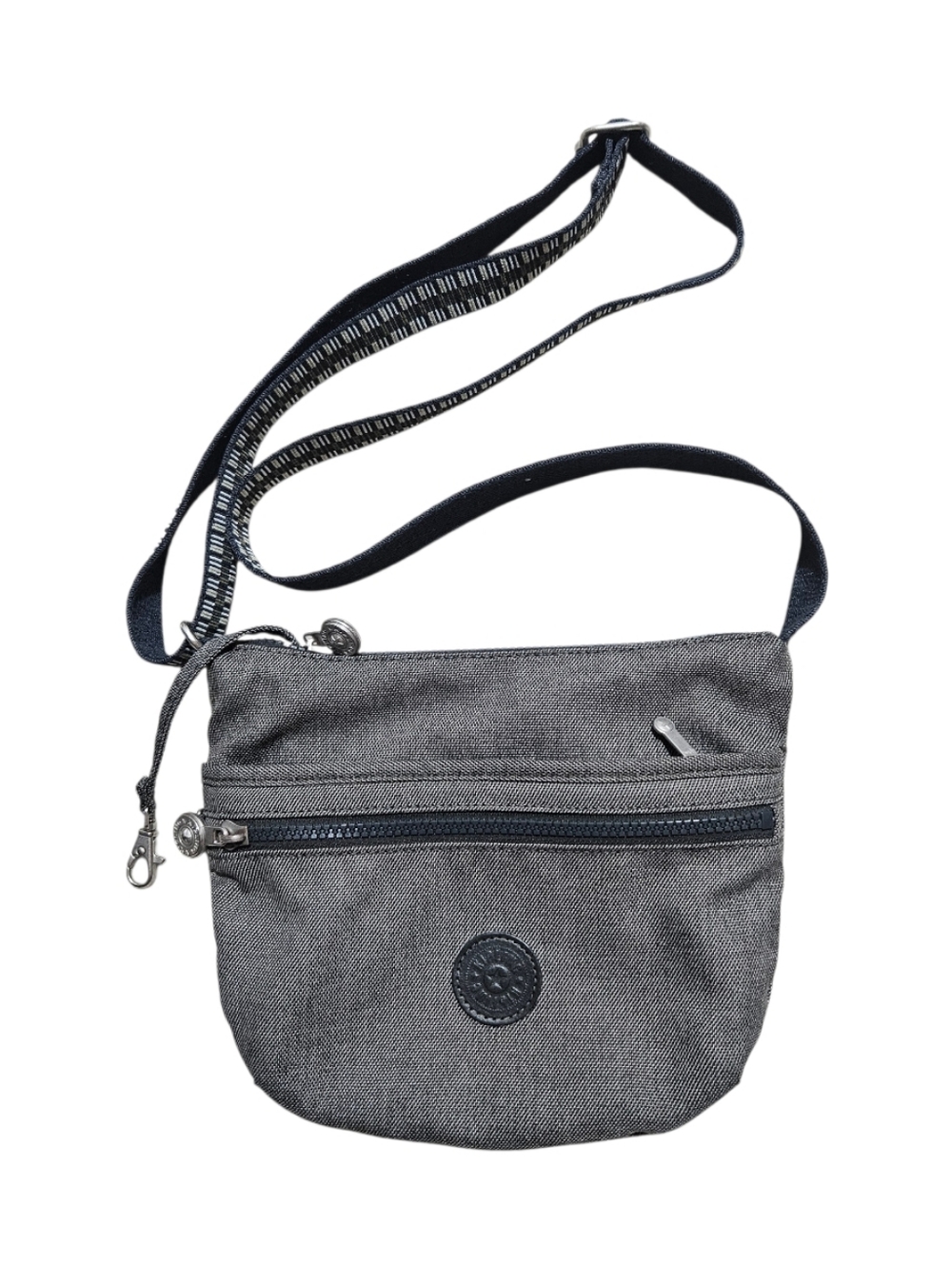 Kipling Monkey Arto Small Crossbody Bag Active Denim Charcoal Gray Black